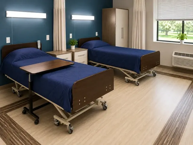 A semi-private resident room at Vivo Healthcare Gateway